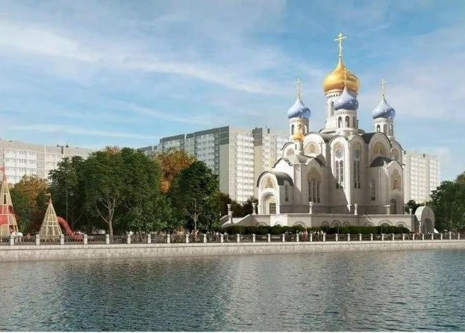 Изначально храм решили строить в зеленой зоне | Источник: Митрополия Кубани